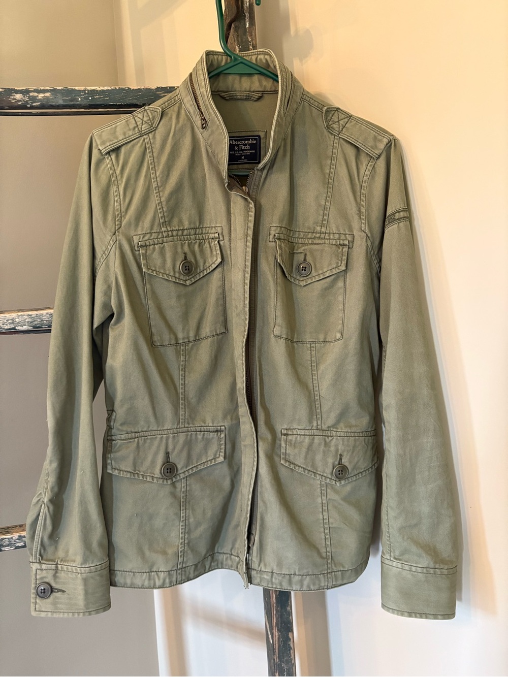Abercrombie & Fitch Olive Utility Field Jacket